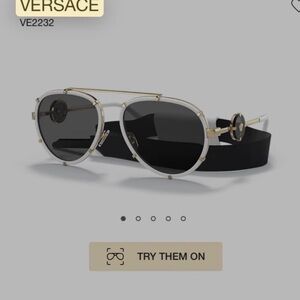 Versace Black and Gold Sunglasses
